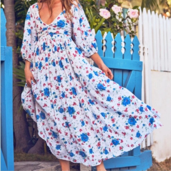 Loveshackfancy floral Roslyn maxi dress size 8 - Picture 2 of 11